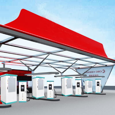 600KW EV Charger Stations , Liquid Cooled Electric Car Charger Ip54 Waterproof
