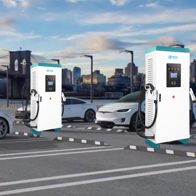Fast Charging DC 120kw EV Charger All In One With Double Charging Gun