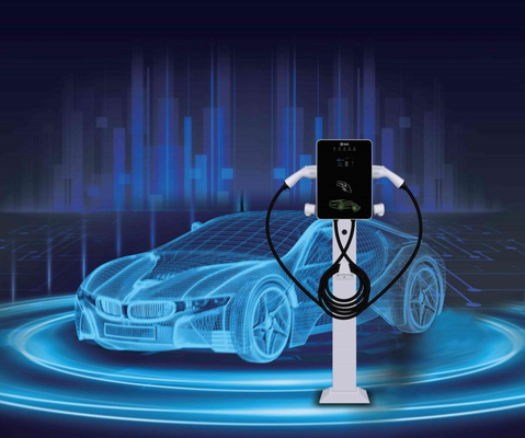 30KW 100A EV Charger Stations With 5 Meters Cable  Gun